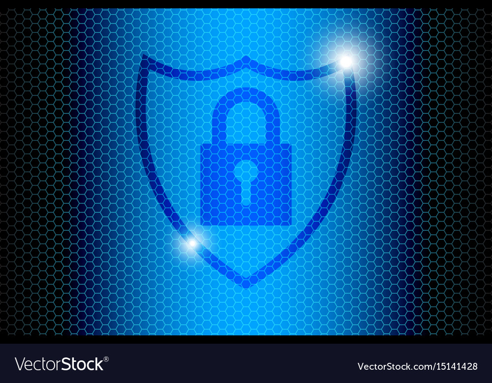 Blue Future Technology Internet Security Vector Image