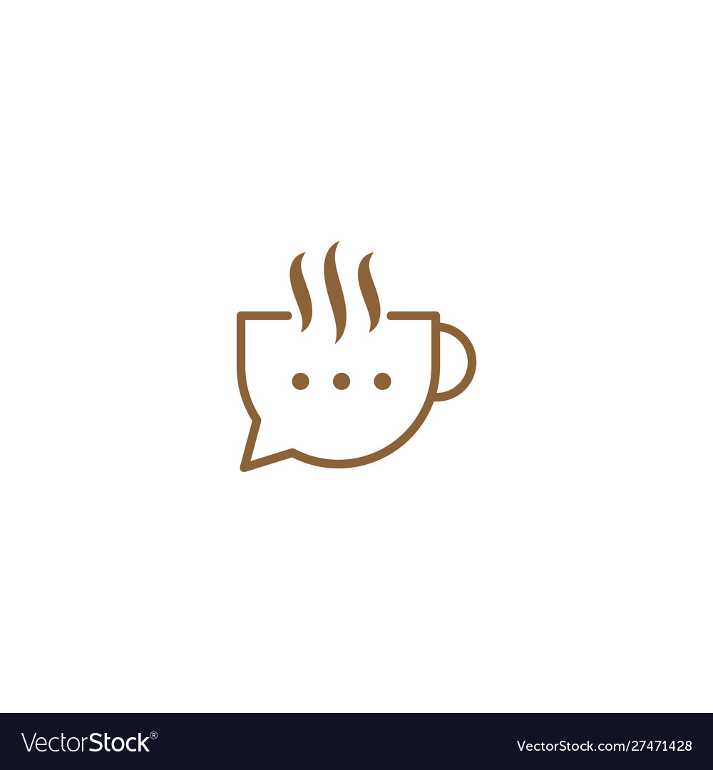 Coffee chat graphic design template simple Vector Image