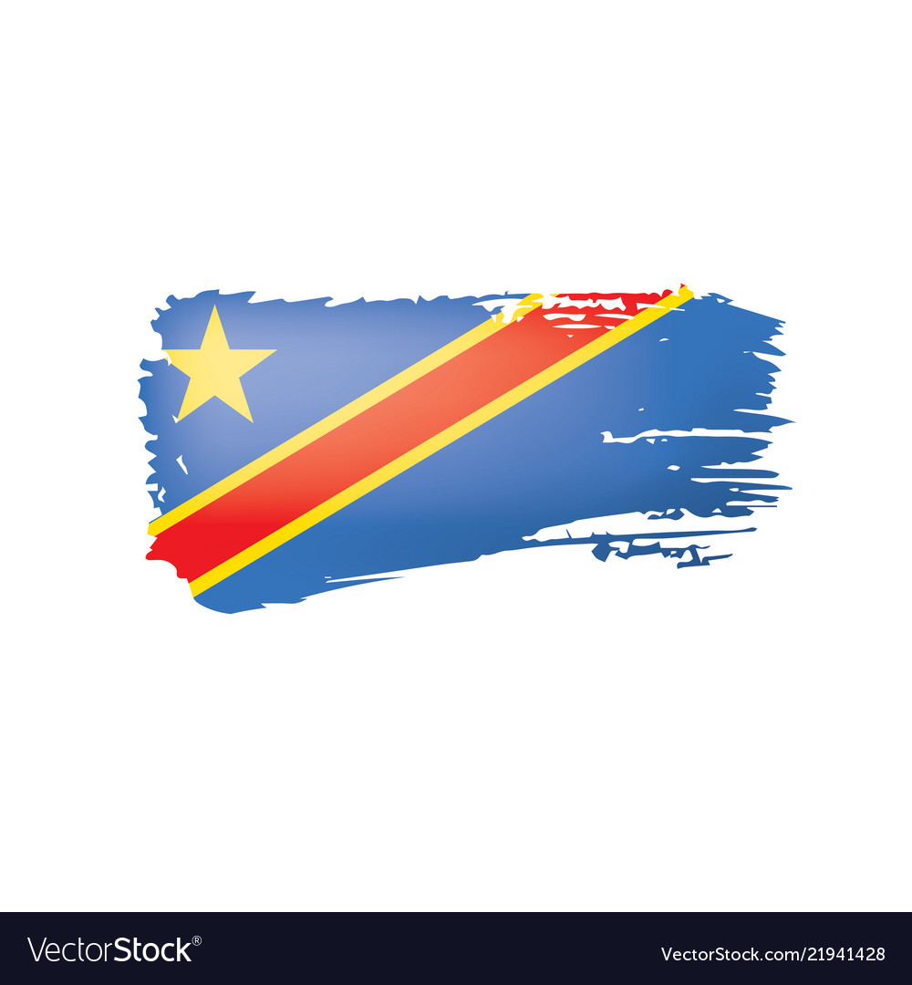 Democratic Republic Of The Congo Flag Royalty Free Vector