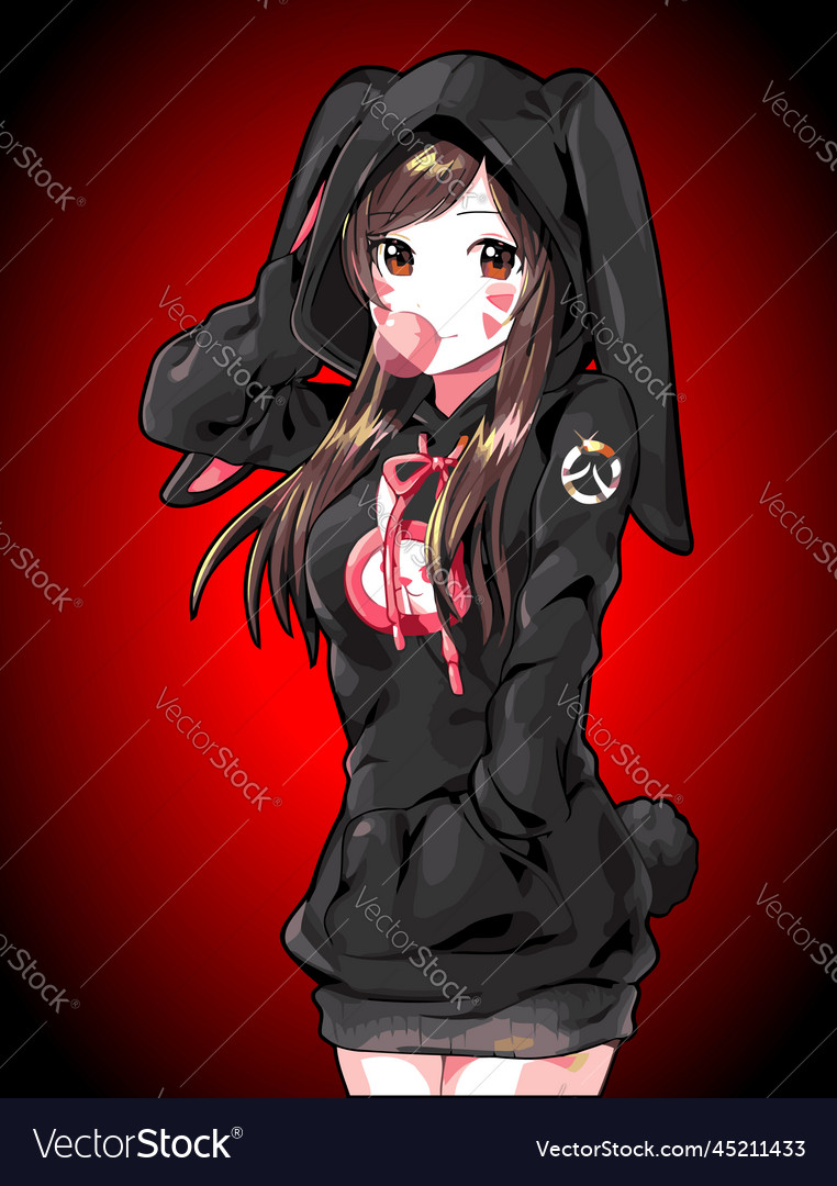 Hooded store anime girl