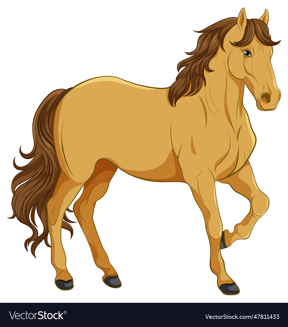 Brown horse cartoon isolated Royalty Free Vector Image