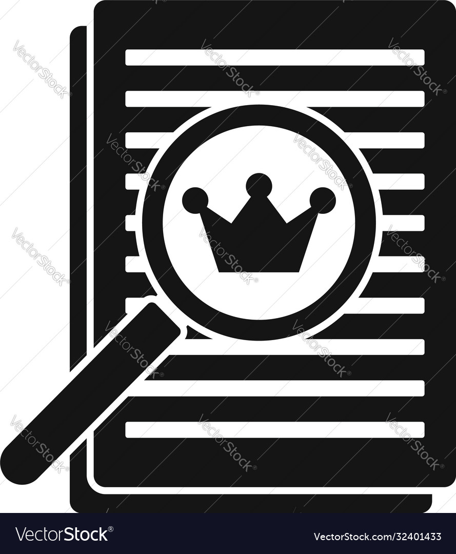Excellence Paper Report Icon Simple Style Vector Image