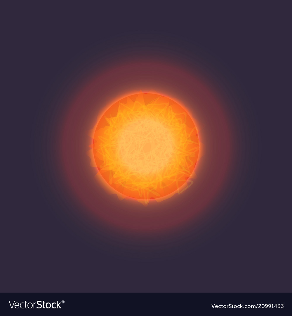 Sun in deep space icon Royalty Free Vector Image