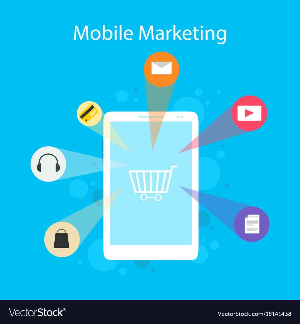 Design style mobile marketing collection Vector Image