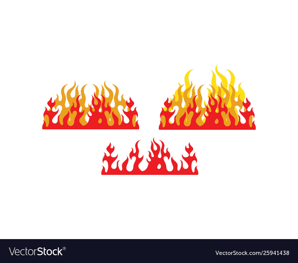 Fire flame logo template icon oil gas and energy Vector Image