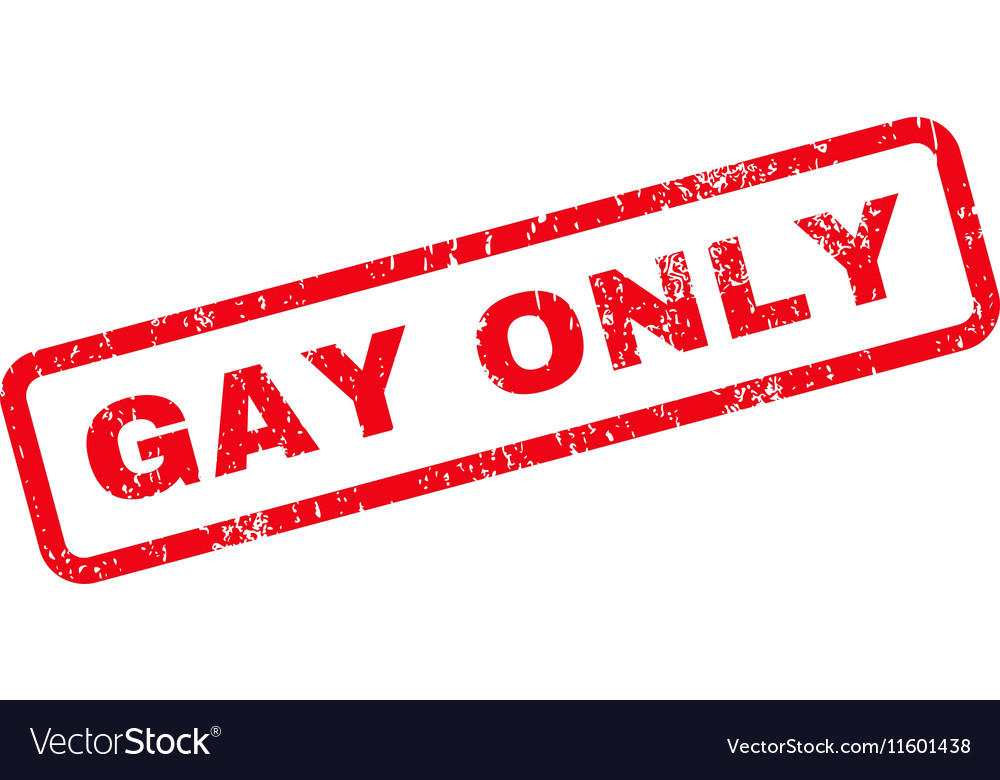 Gay Only Text Rubber Stamp Royalty Free Vector Image