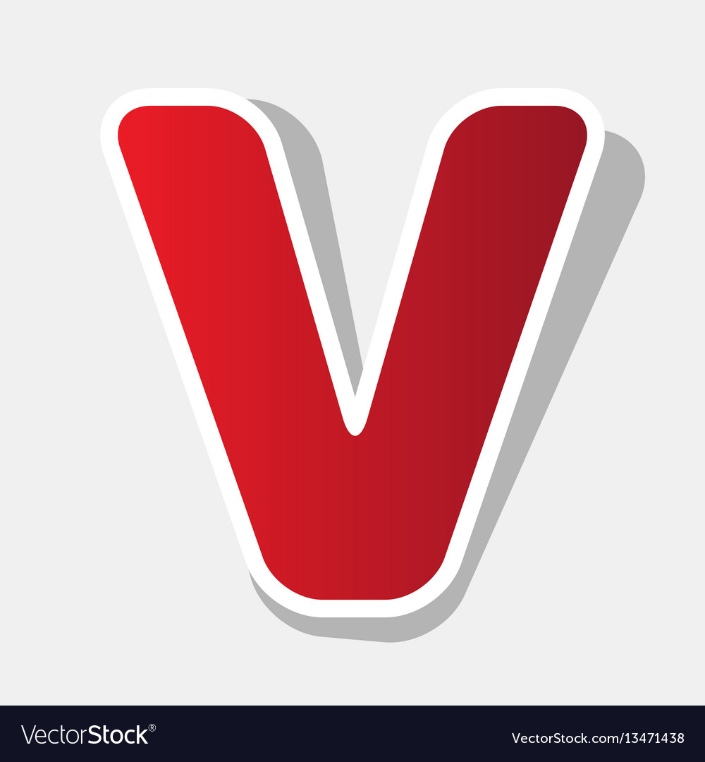 Letter v sign design template element new