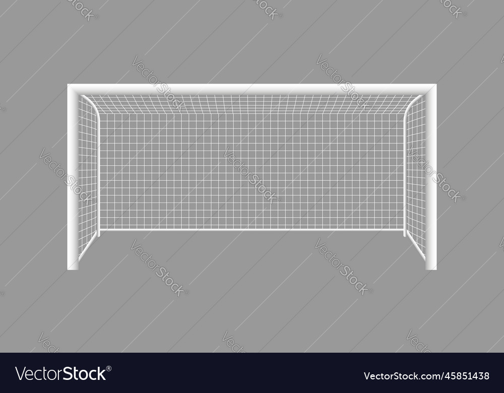 Soccer goal post 3d football goalpost with net Vector Image