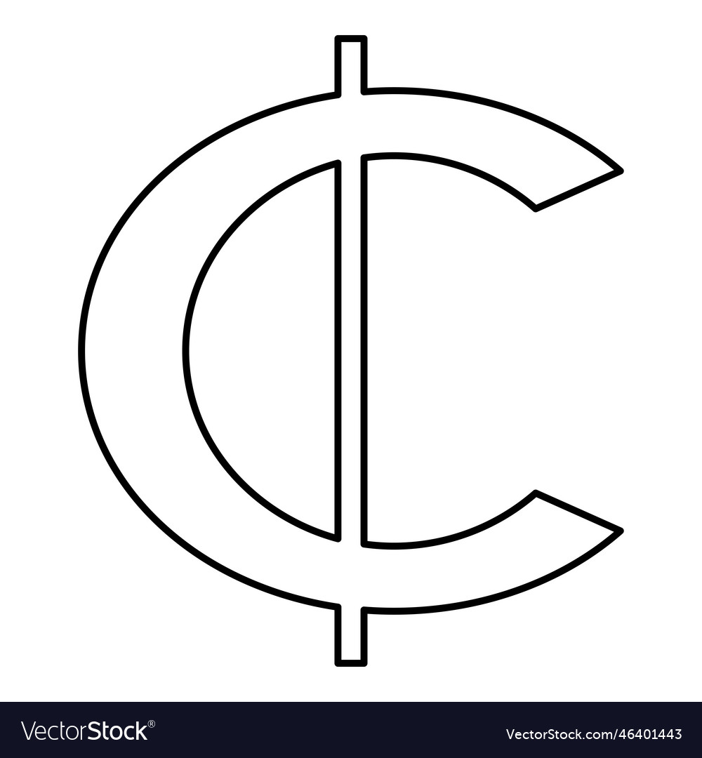 Ghana cedi currency symbol money sign cash ghs Vector Image