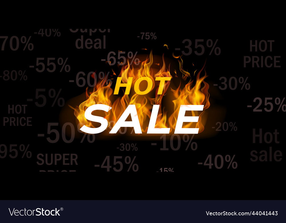 Hot sale offer vector image Hot sale offer