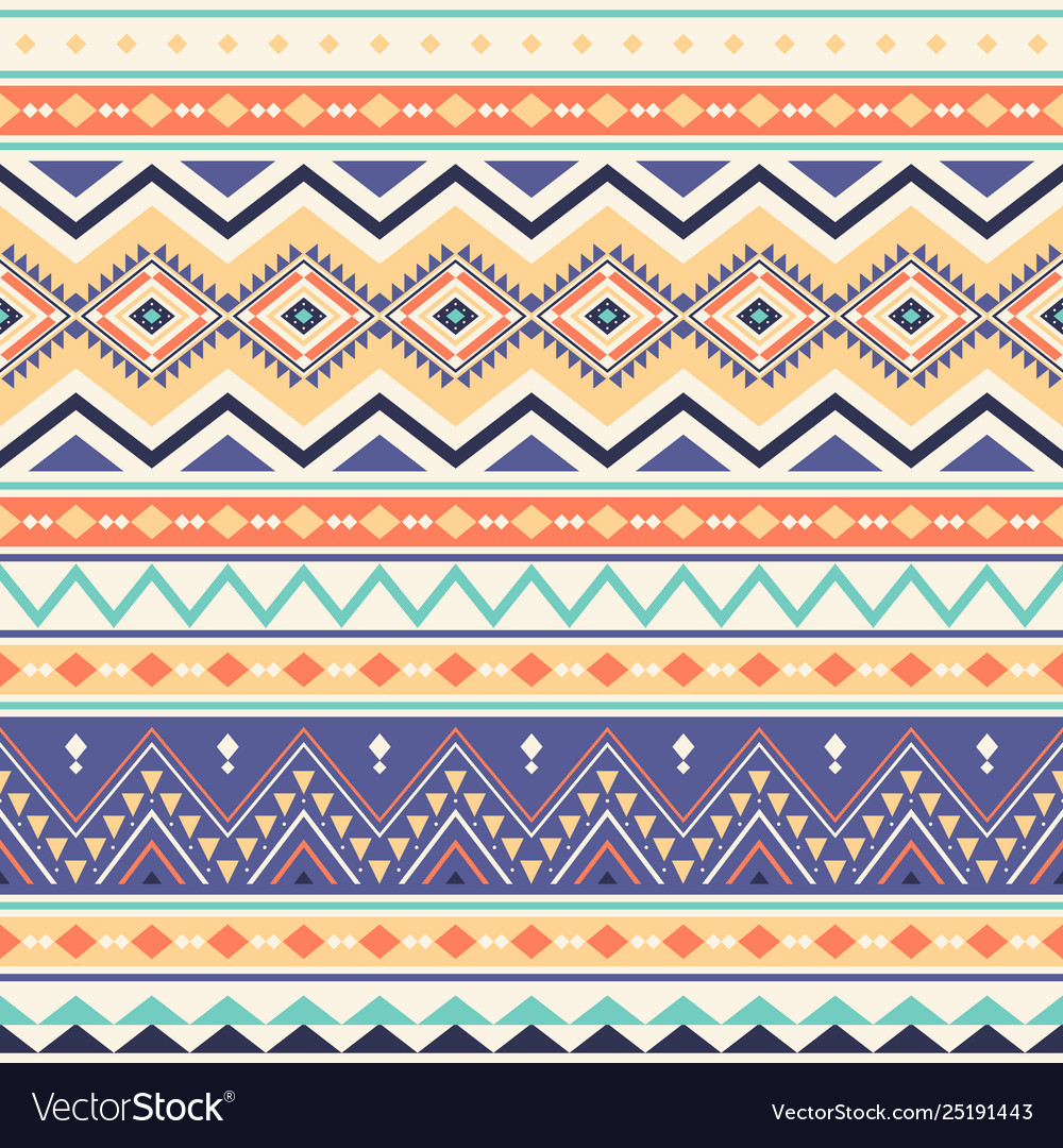 Tribal geometric seamless pattern Royalty Free Vector Image