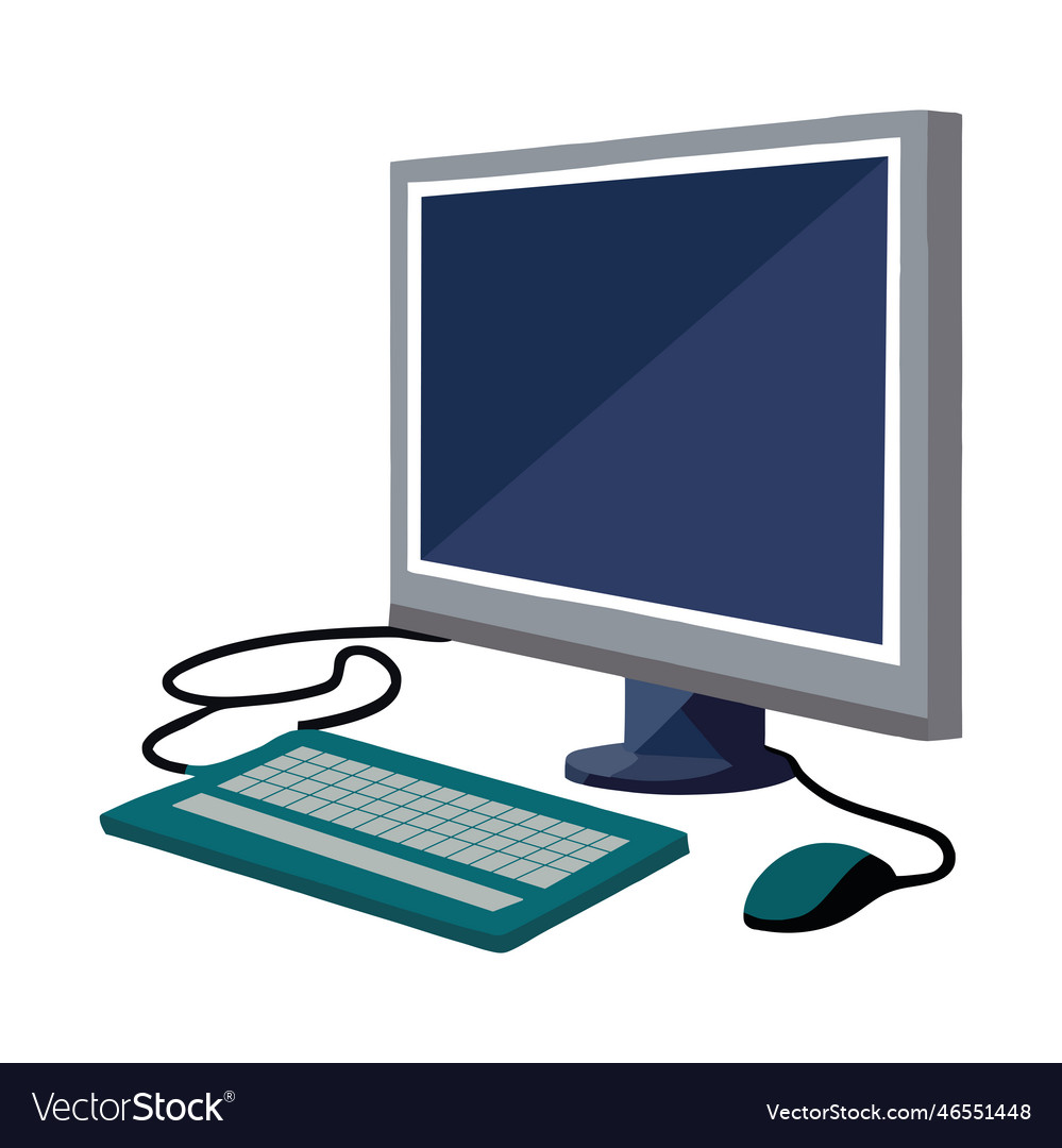 Computer equipment symbolizes working Royalty Free Vector