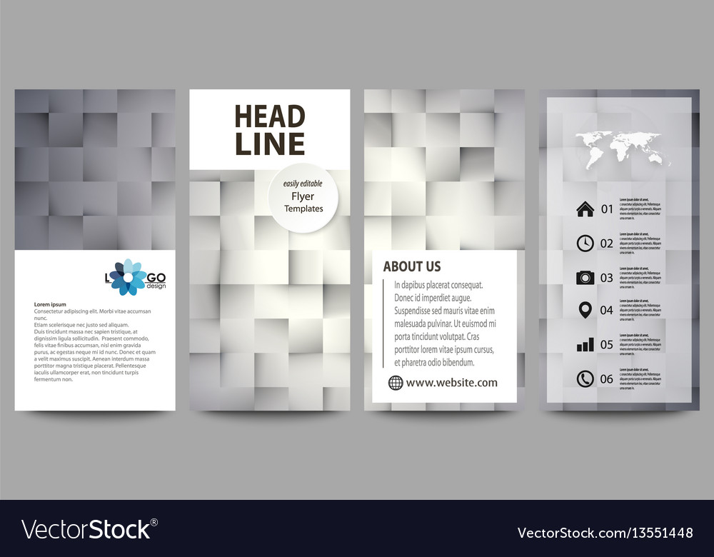 Flyers set modern banners business templates Vector Image