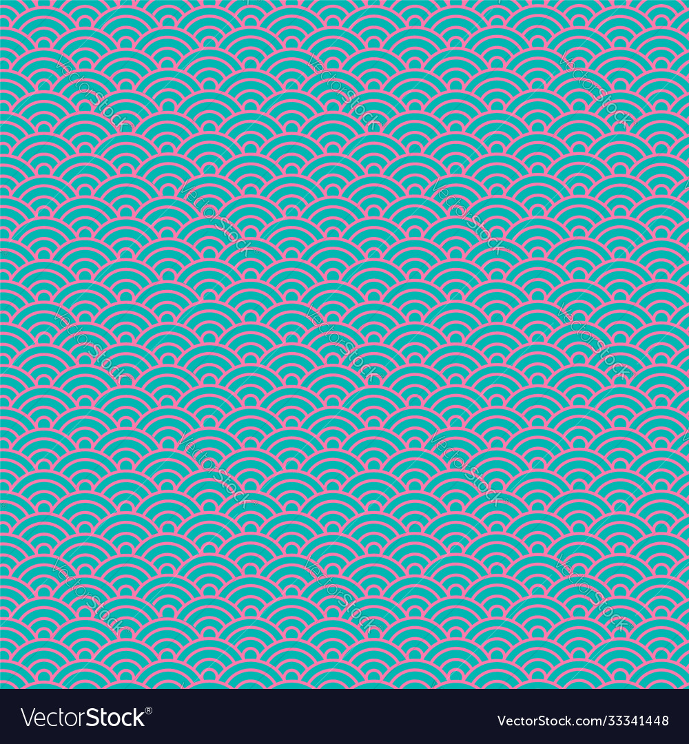 Japanese fish scales pattern background Royalty Free Vector