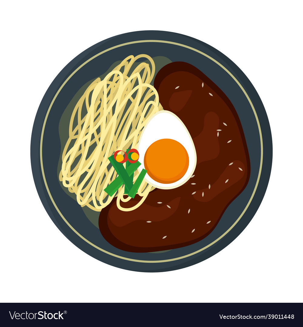 korean-jajangmyeon-dish-royalty-free-vector-image