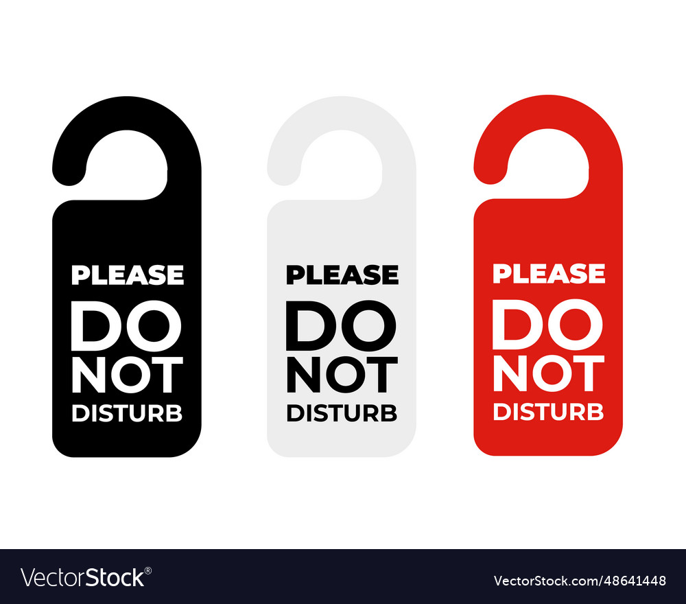 Please do not disturb hotel design Royalty Free Vector Image