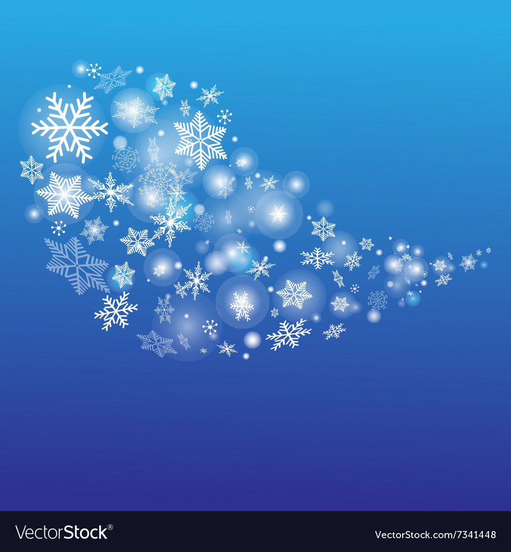 Stok-bubble-snowflakes Royalty Free Vector Image