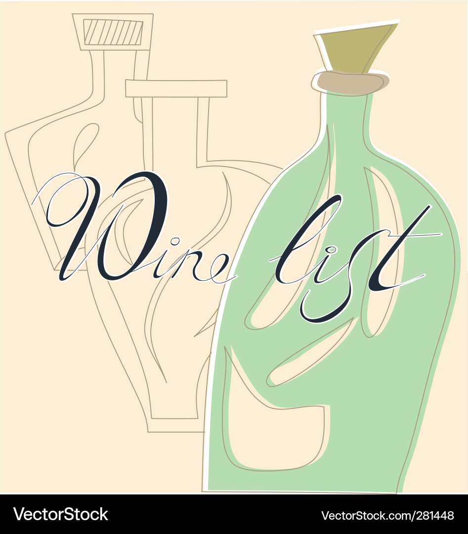 Wine list Royalty Free Vector Image - VectorStock