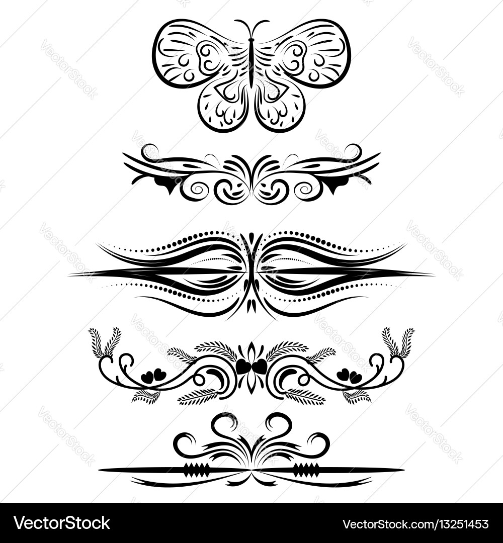 Decorative frames retro black frame Royalty Free Vector