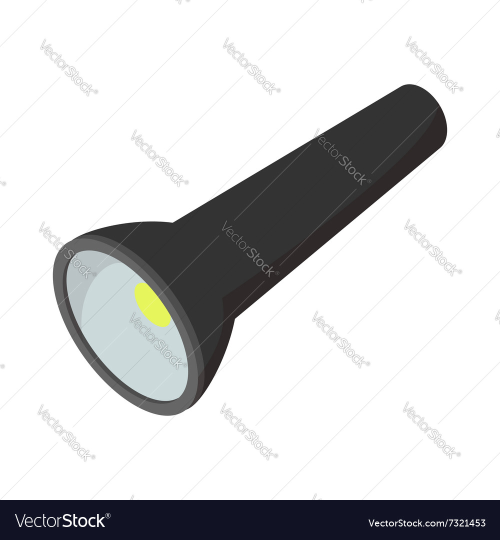 Flashlight cartoon icon Royalty Free Vector Image