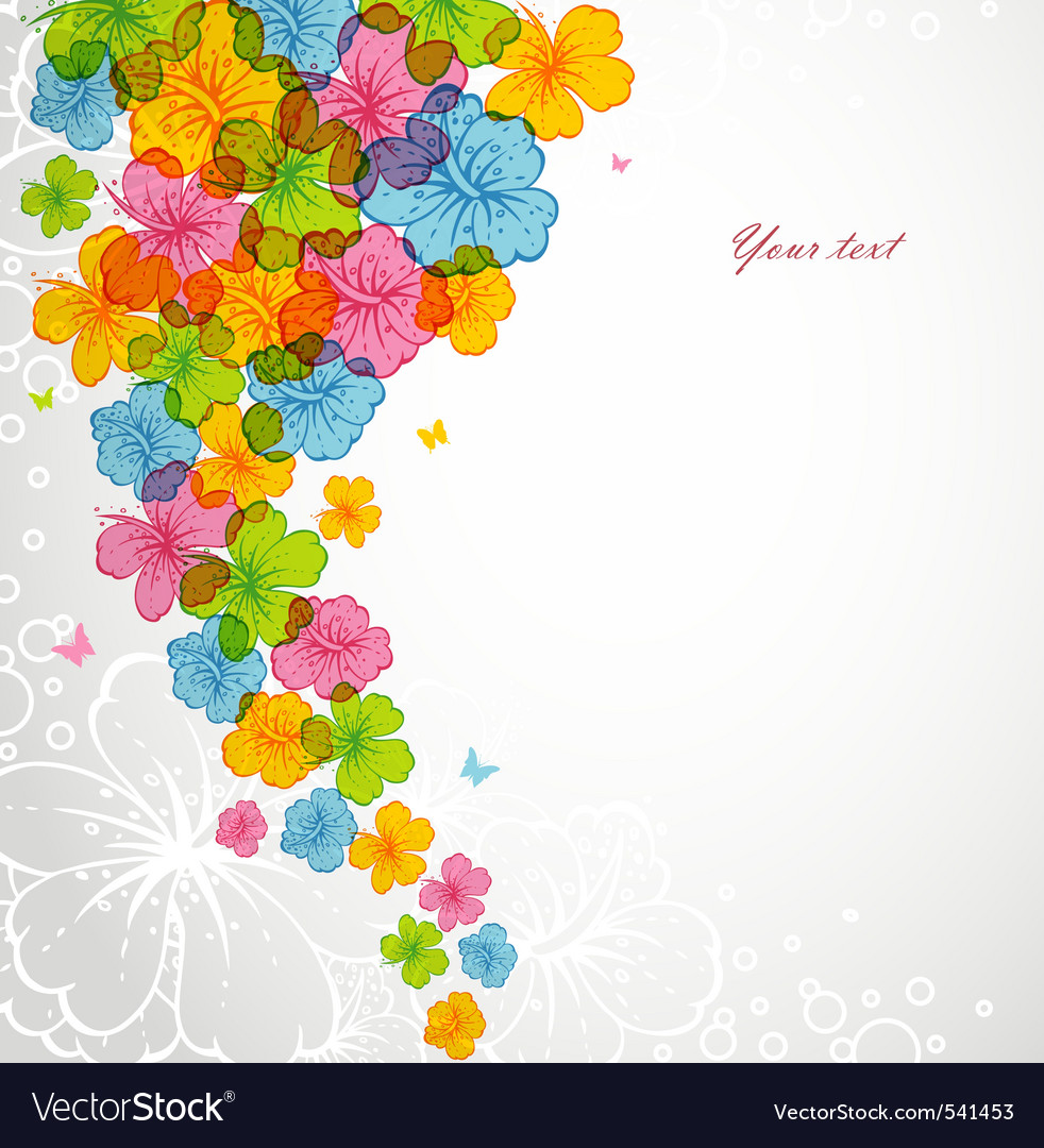 flowers color backgr royalty free vector image