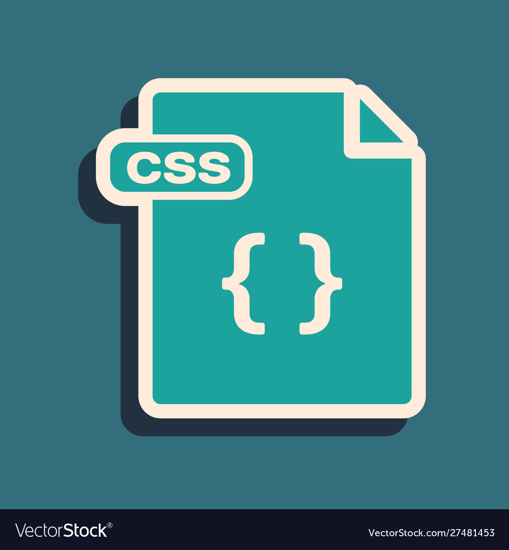 Green css file document download css button icon Vector Image