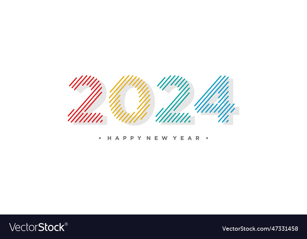 2024 logo design with modern style Royalty Free Vector Image