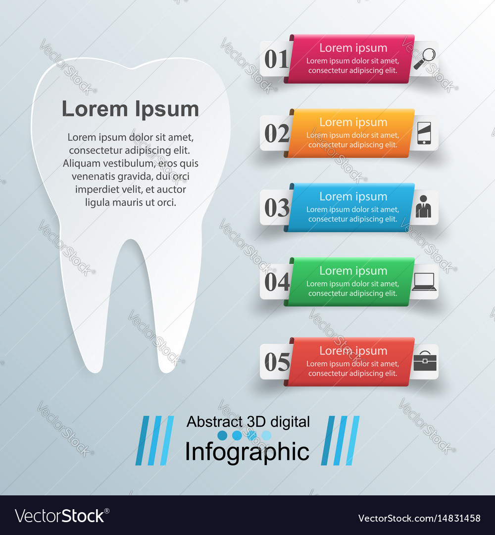 Abstract 3d digital infographic Royalty Free Vector Image