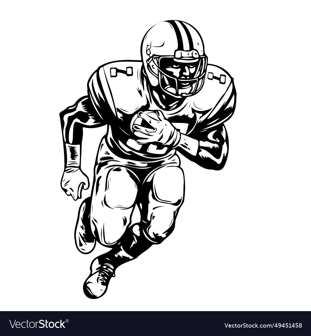 American football hand sketch sport Royalty Free Vector