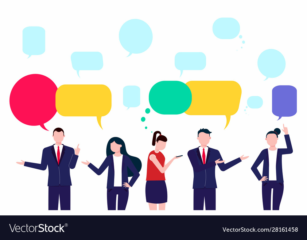 Business people chatting Royalty Free Vector Image