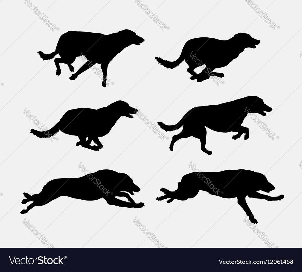 Download Dog running pet animal silhouette Royalty Free Vector Image