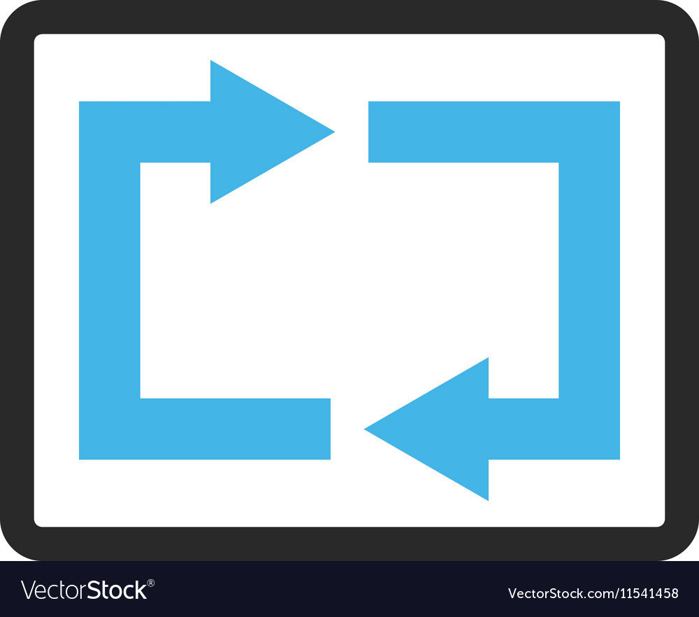 Exchange arrows framed icon Royalty Free Vector Image