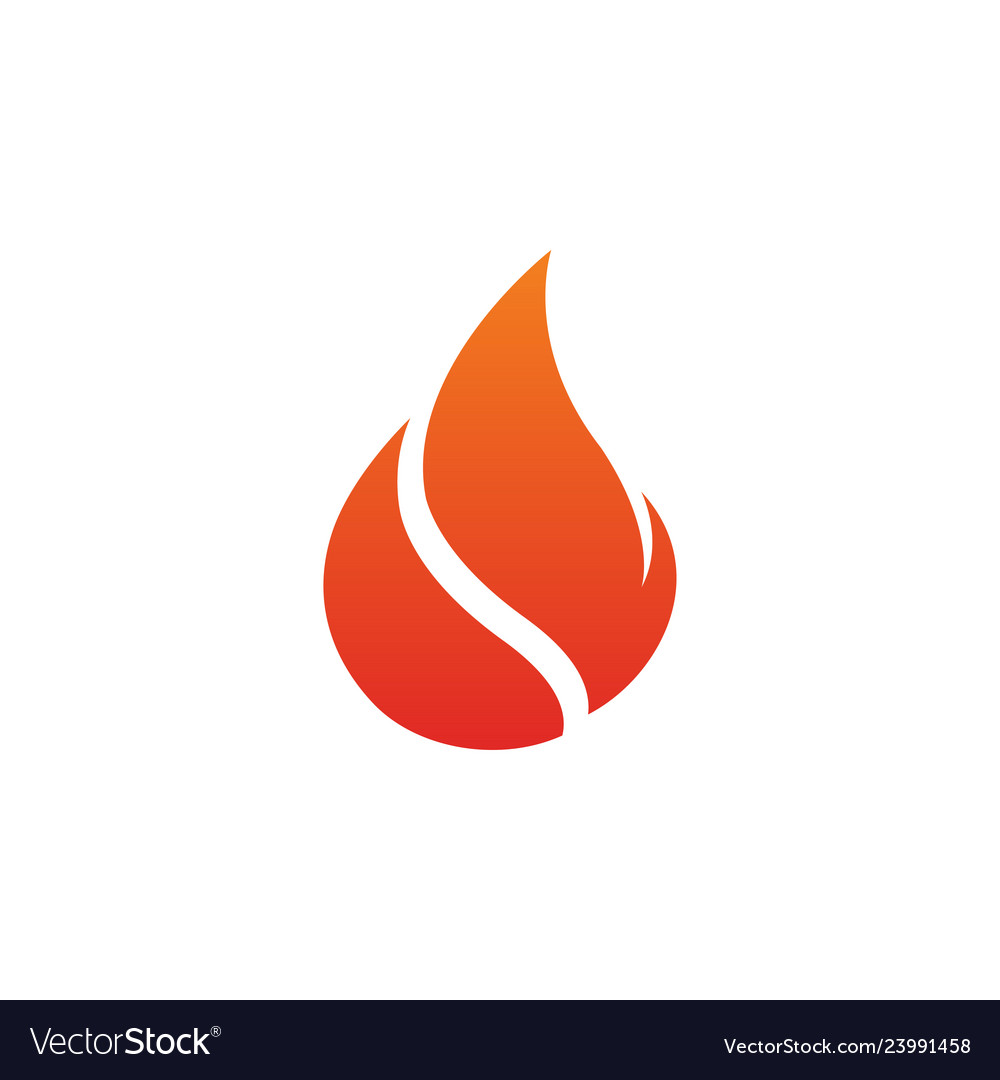 Fire flame icon design template isolated Vector Image