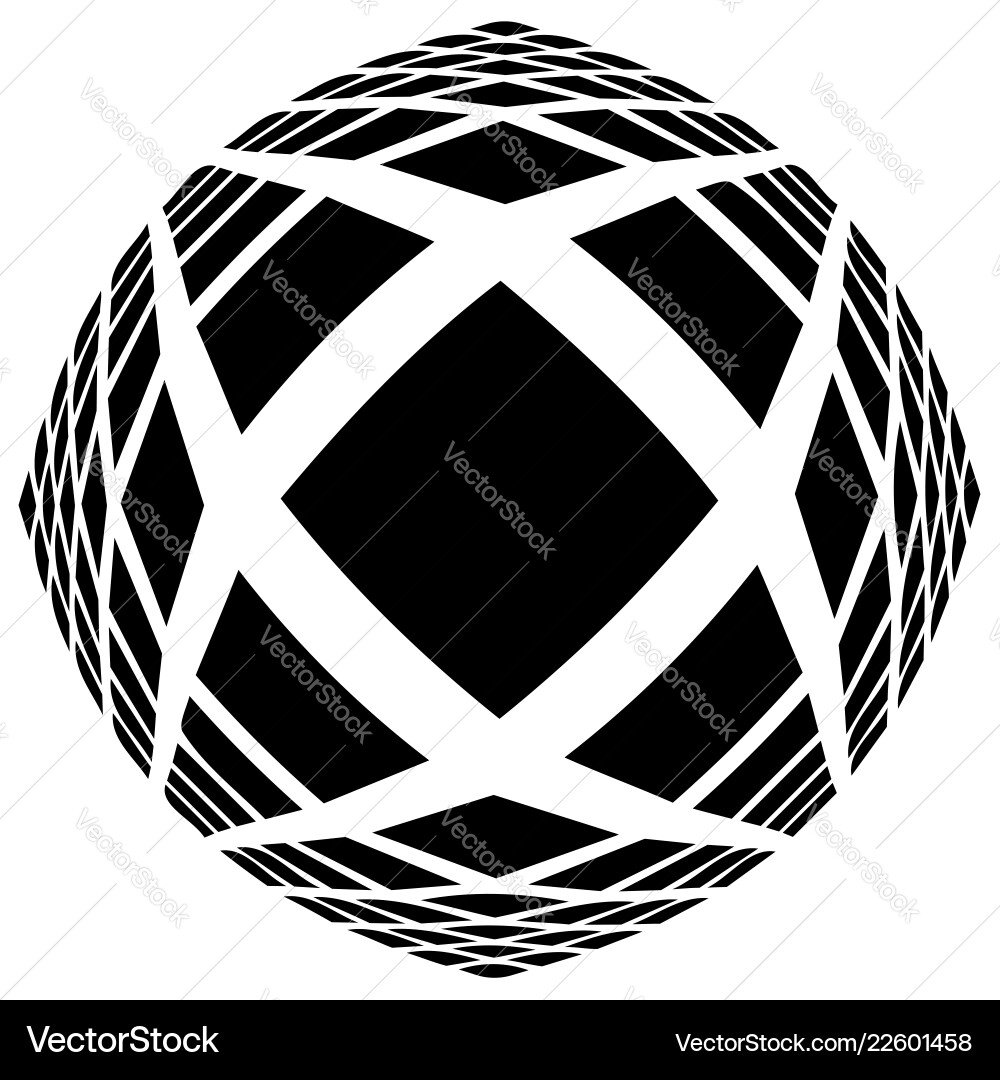 Mesh of squares with distortion effect simple Vector Image
