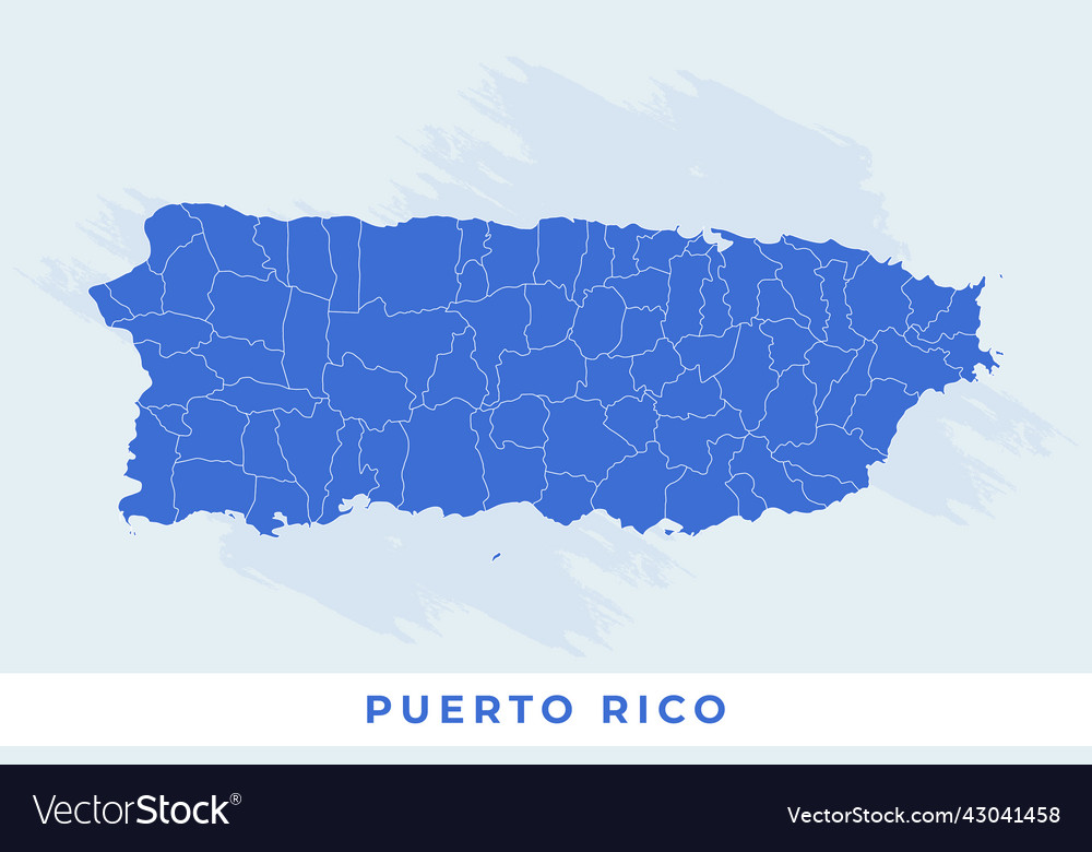 National map of puerto rico Royalty Free Vector Image