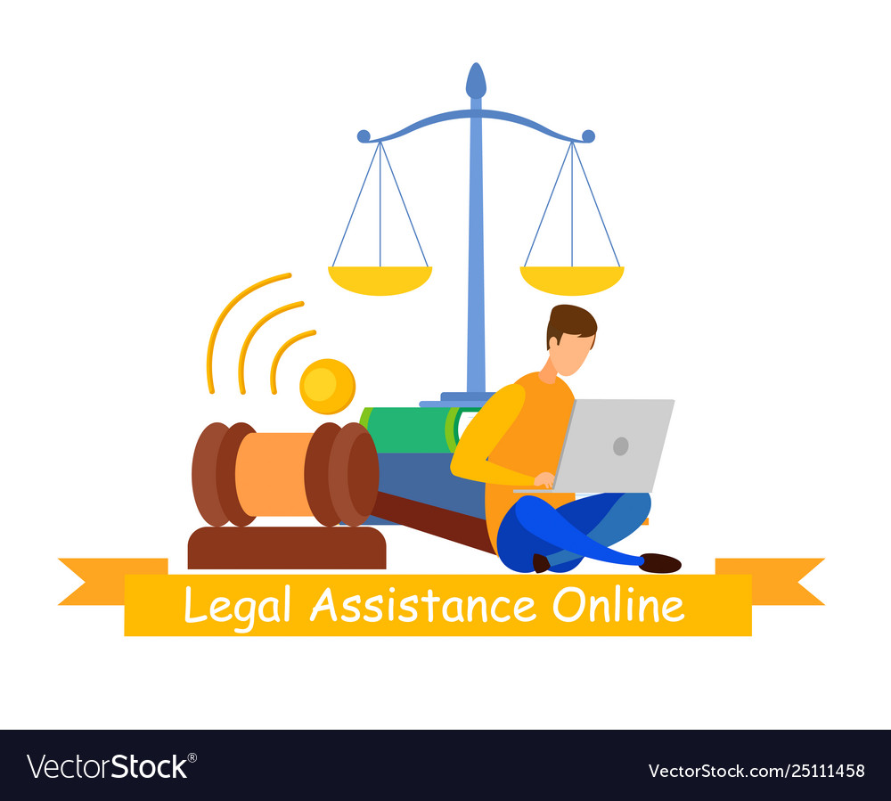 Notary Online Service Web Banner Template Vector Image