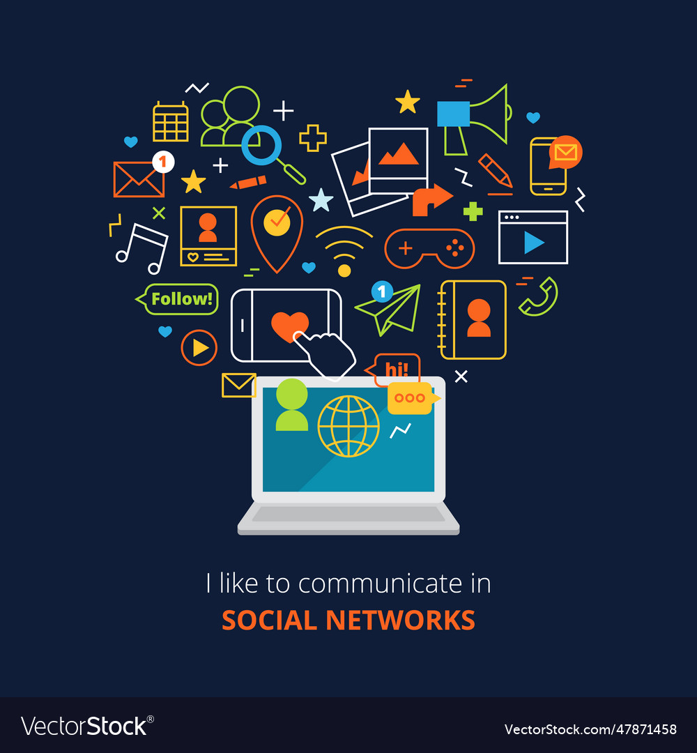 Social media poster media poster Royalty Free Vector Image