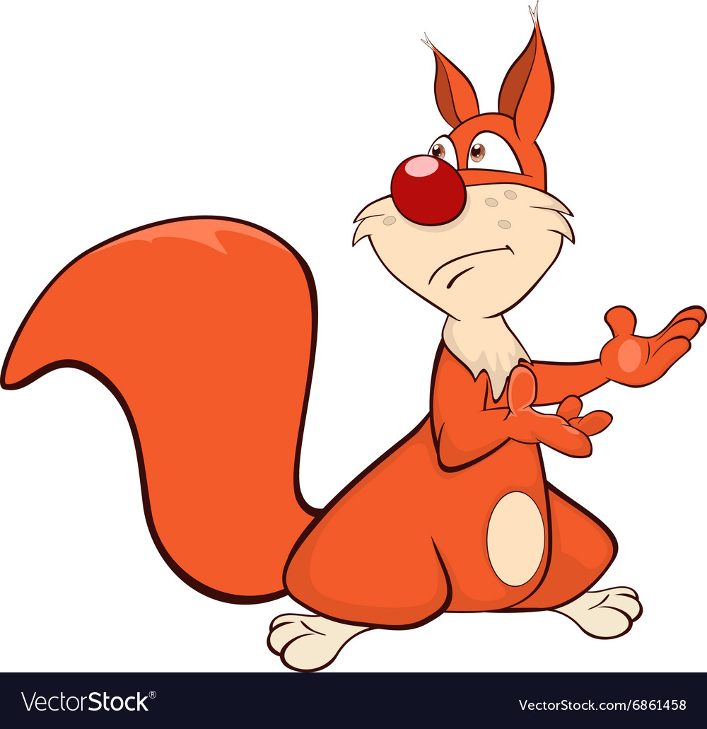 Squirrel cartoon Royalty Free Vector Image - VectorStock