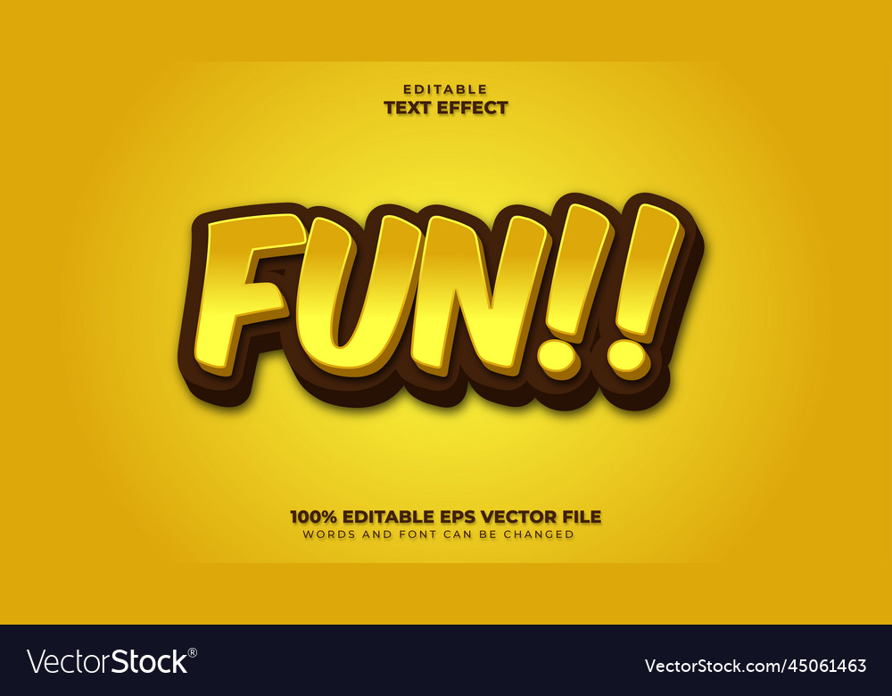 Fun editable text effect Royalty Free Vector Image