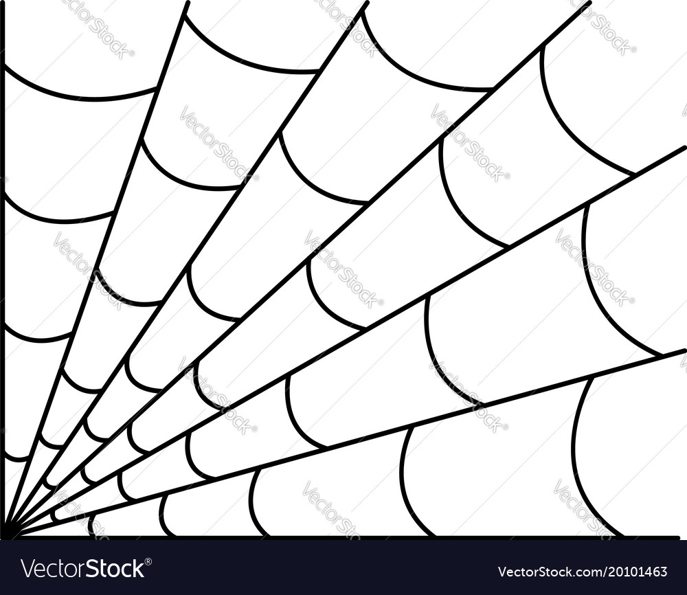 gothic spiderweb icon outline style royalty free vector spider outlines