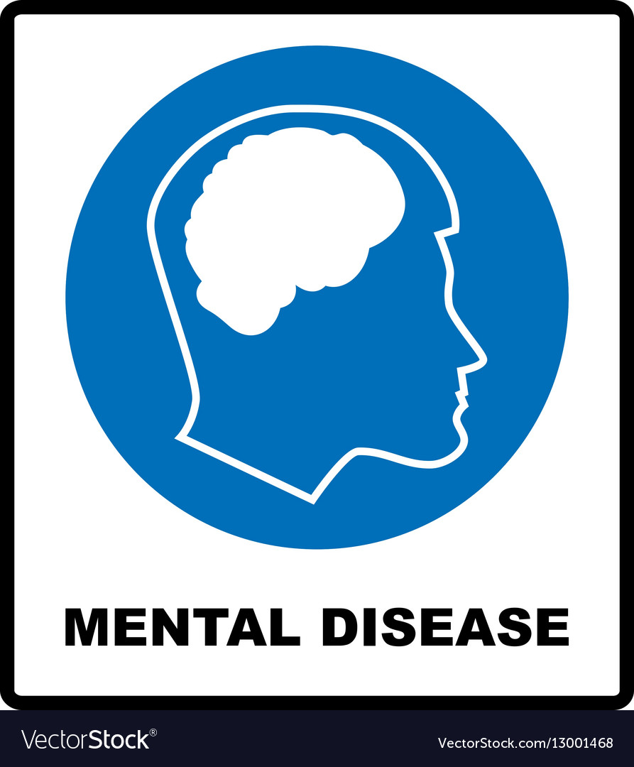 Mental disease sign Mandatory Royalty Free Vector Image