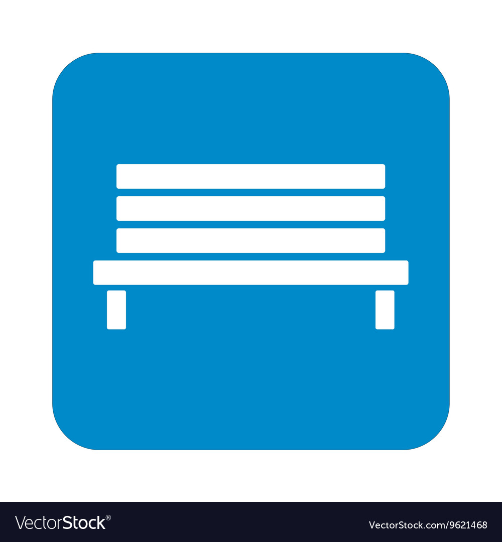 Outdoor Park Wooden Bench Icon Royalty Free Vector Image 0196