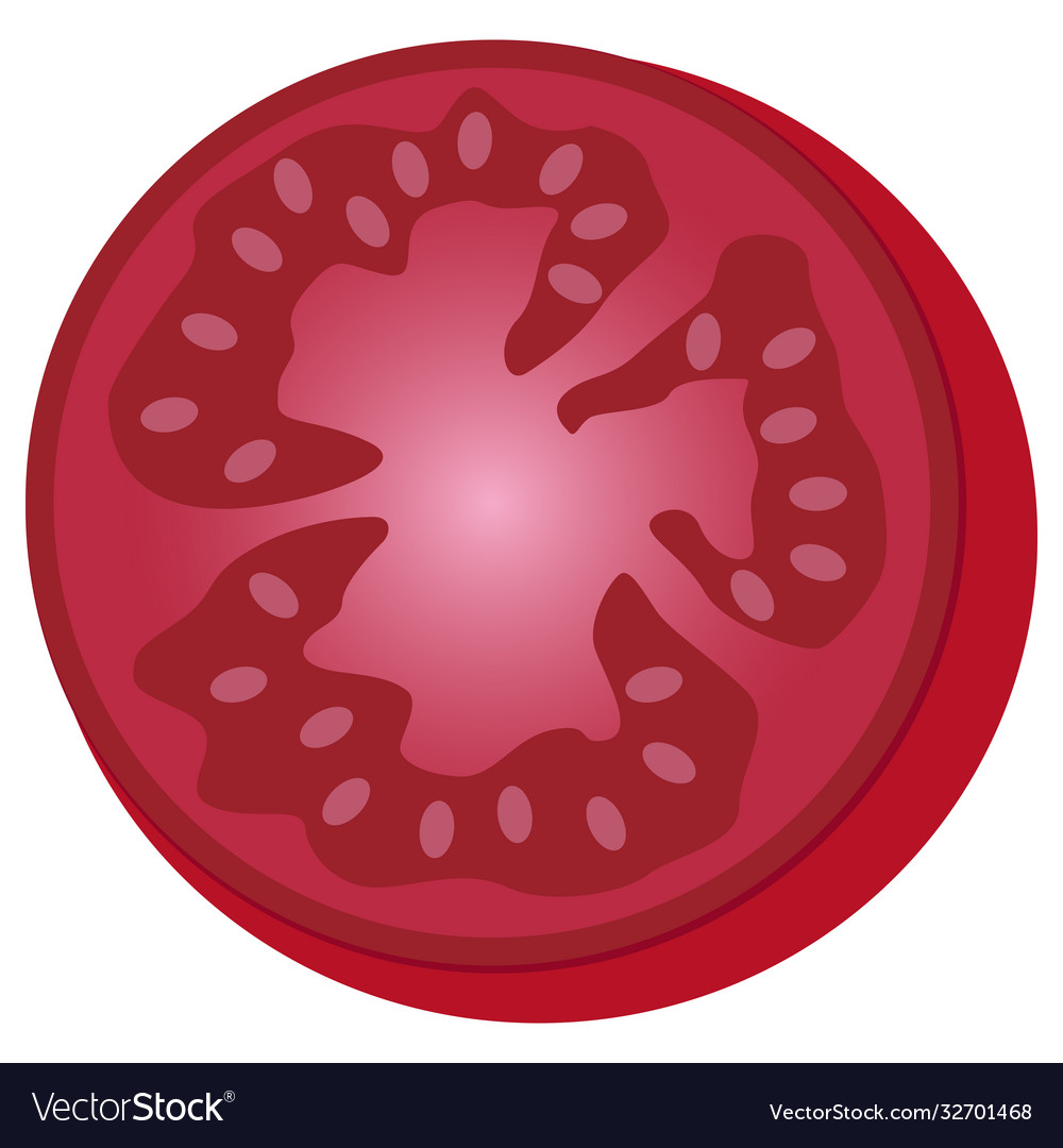 Tomato icon a piece logo cut Royalty Free Vector Image