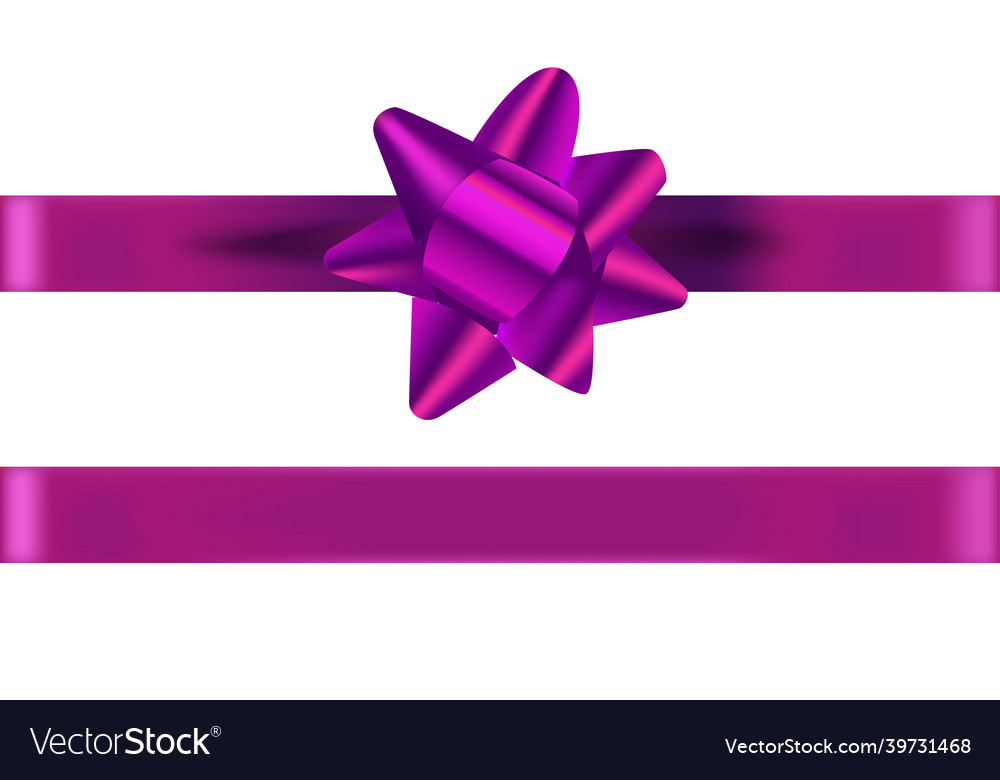 Violet ribbons set realistic Royalty Free Vector Image