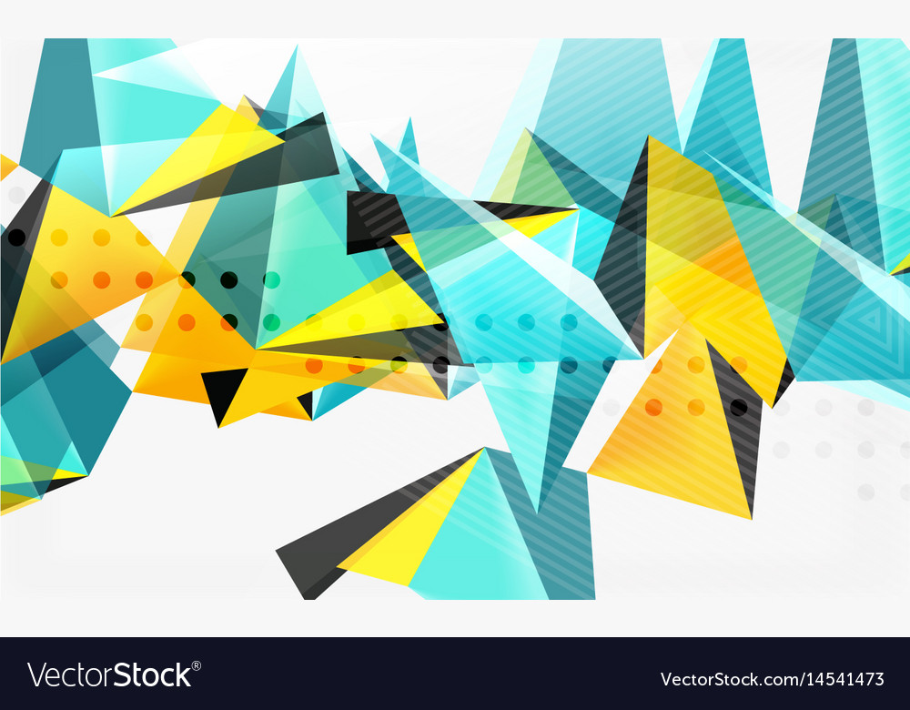 3d triangles geometric Royalty Free Vector Image