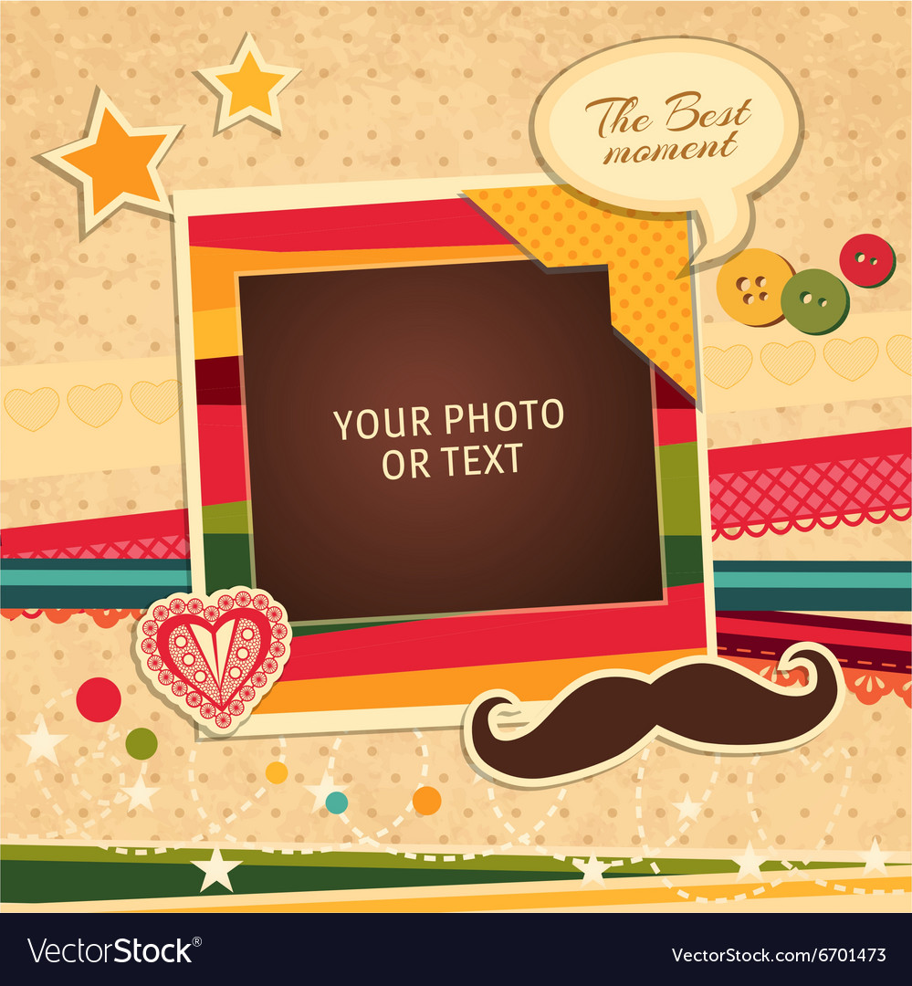 Birthday photo frame Royalty Free Vector Image