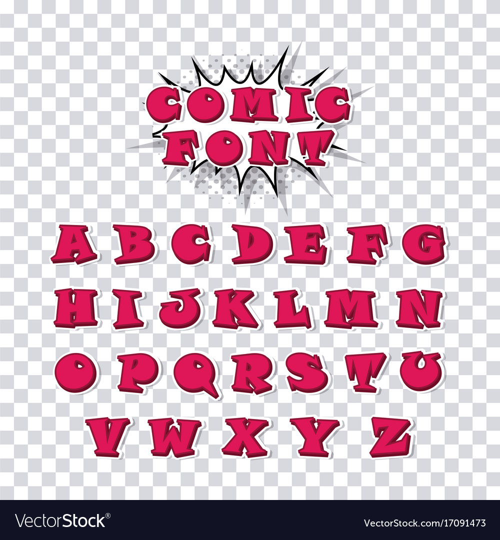 comic font alphabet pop art royalty free vector image free superhero font