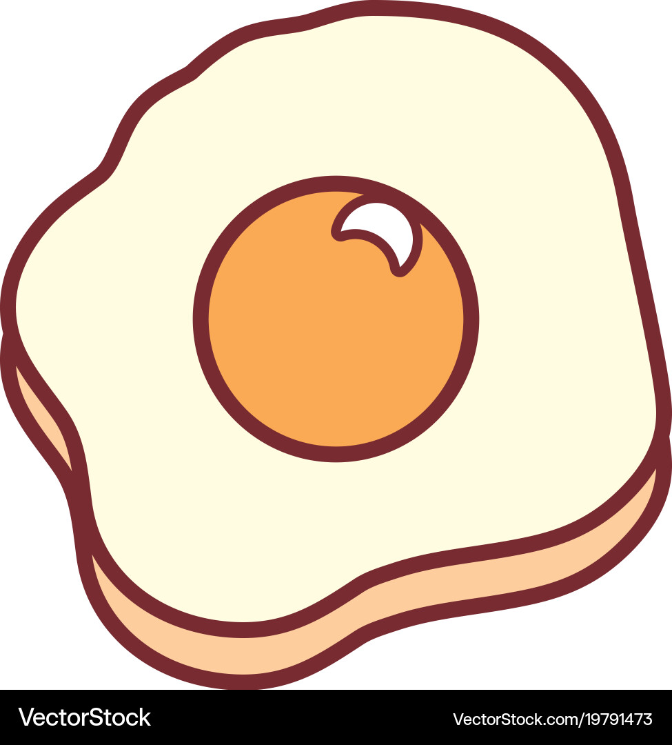 Fried egg design Royalty Free Vector Image - VectorStock