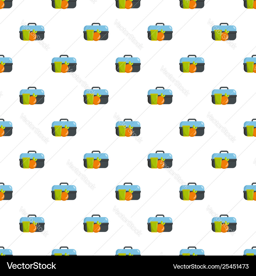 Lunch in box pattern seamless Royalty Free Vector Image