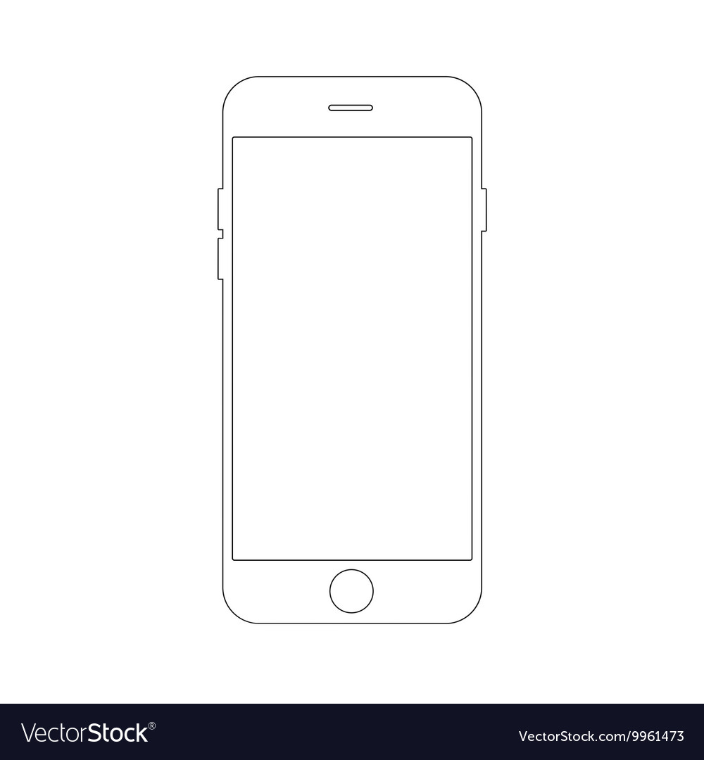 Outline drawing smartphone concept Elegant thin Vector Image